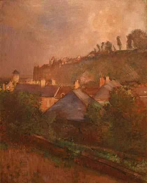 Edgar Degas Houses at the Foot of a Cliff China oil painting art